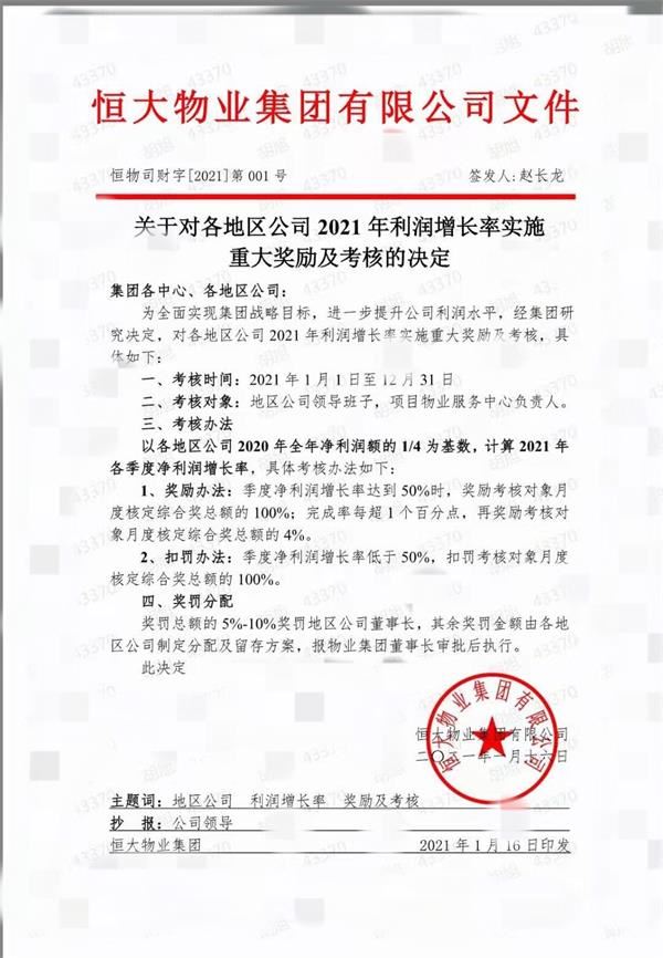 重磅！恒大物业下达“最强军令状”