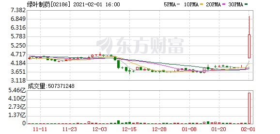 高瓴又出手!斥资24亿港元 绿叶制药暴涨80%
