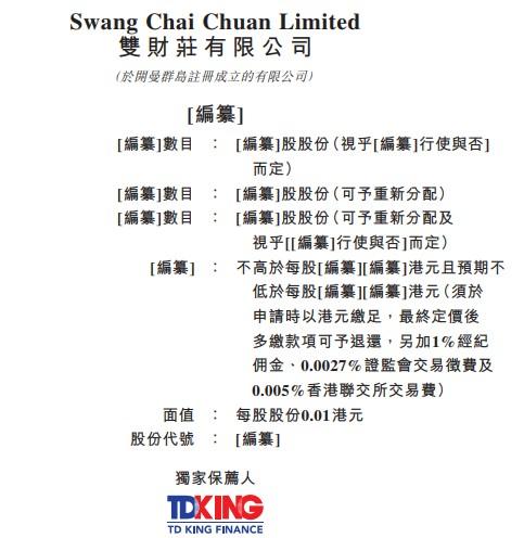 马来西亚老牌食品分销商双财庄递表港交所