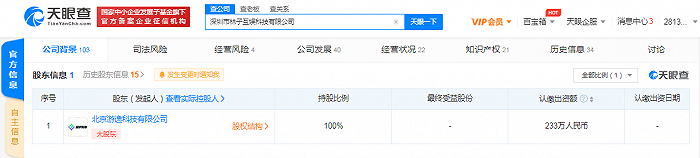 字节跳动关联公司全资入股深圳市林子互娱科技有限公司