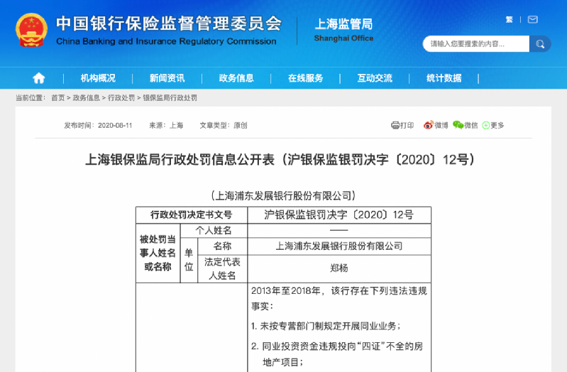 上海银保监局出手 一口气开17张罚单!建行、农行、浦发行、上海银行栽了