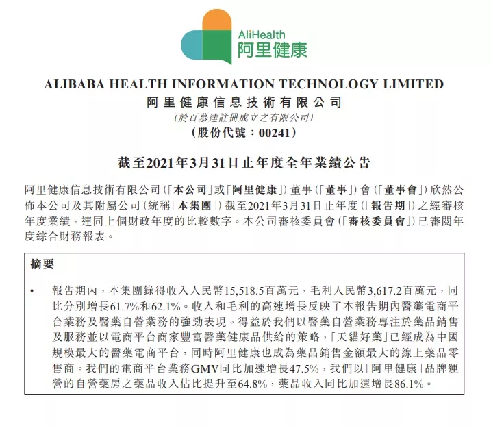 阿里健康扭亏为盈 股价却大跌 互联网电商“卖药”不易 线上医疗难点在哪?
